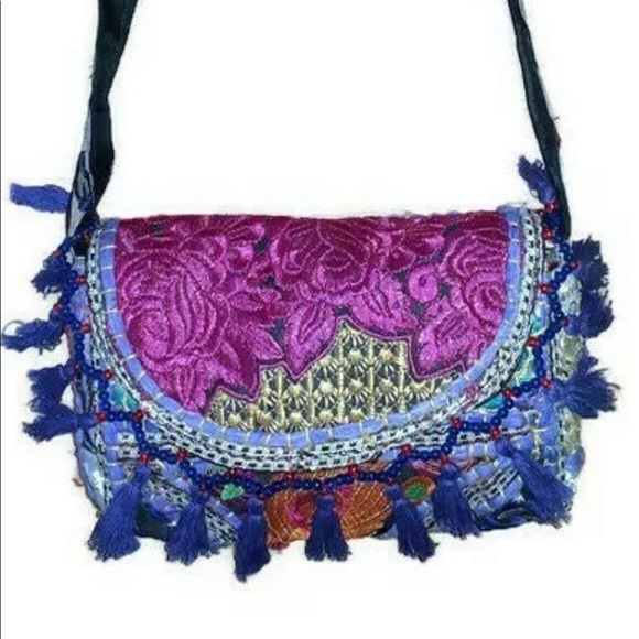 Handmade in India Crossbody Banjara Purse Hancbag - Picture 11 of 14